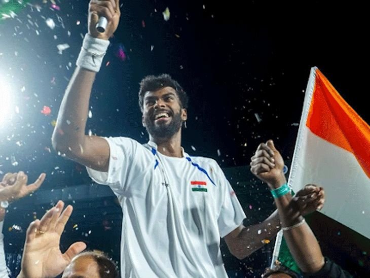 डेव्हिस कपमध्ये भारताने नेदरलँड्सला हरवले:दक्षिणेस्वर सुरेशने तीन सामने जिंकले, पहिल्यांदाच संघ वर्ल्ड ग्रुपमध्ये पोहोचू शकतो