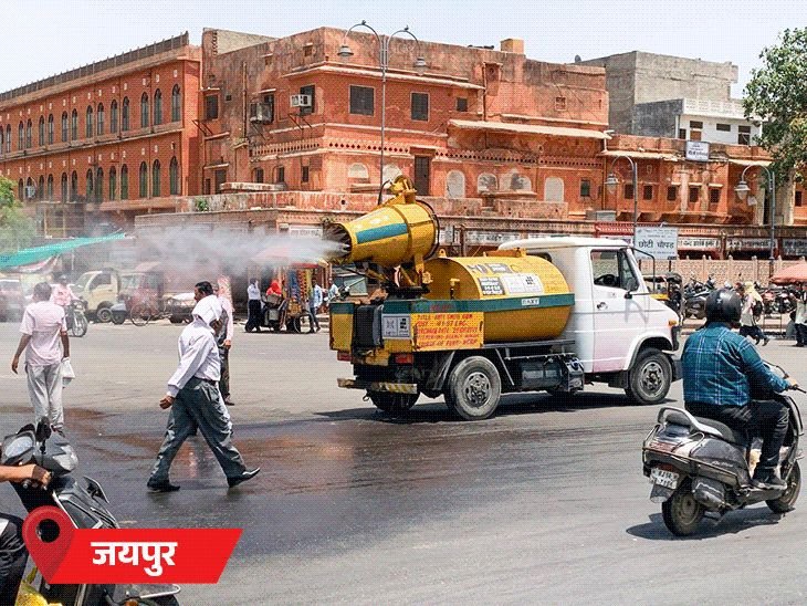 राजस्थान-दिल्लीमध्ये अर्धा दिवस उष्णतेची लाट, अर्धा दिवस पाऊस:4 राज्यांमध्ये पावसाचा रेड अलर्ट; यूपीच्या बांदामध्ये तापमान सलग तिसऱ्या दिवशी 45°C