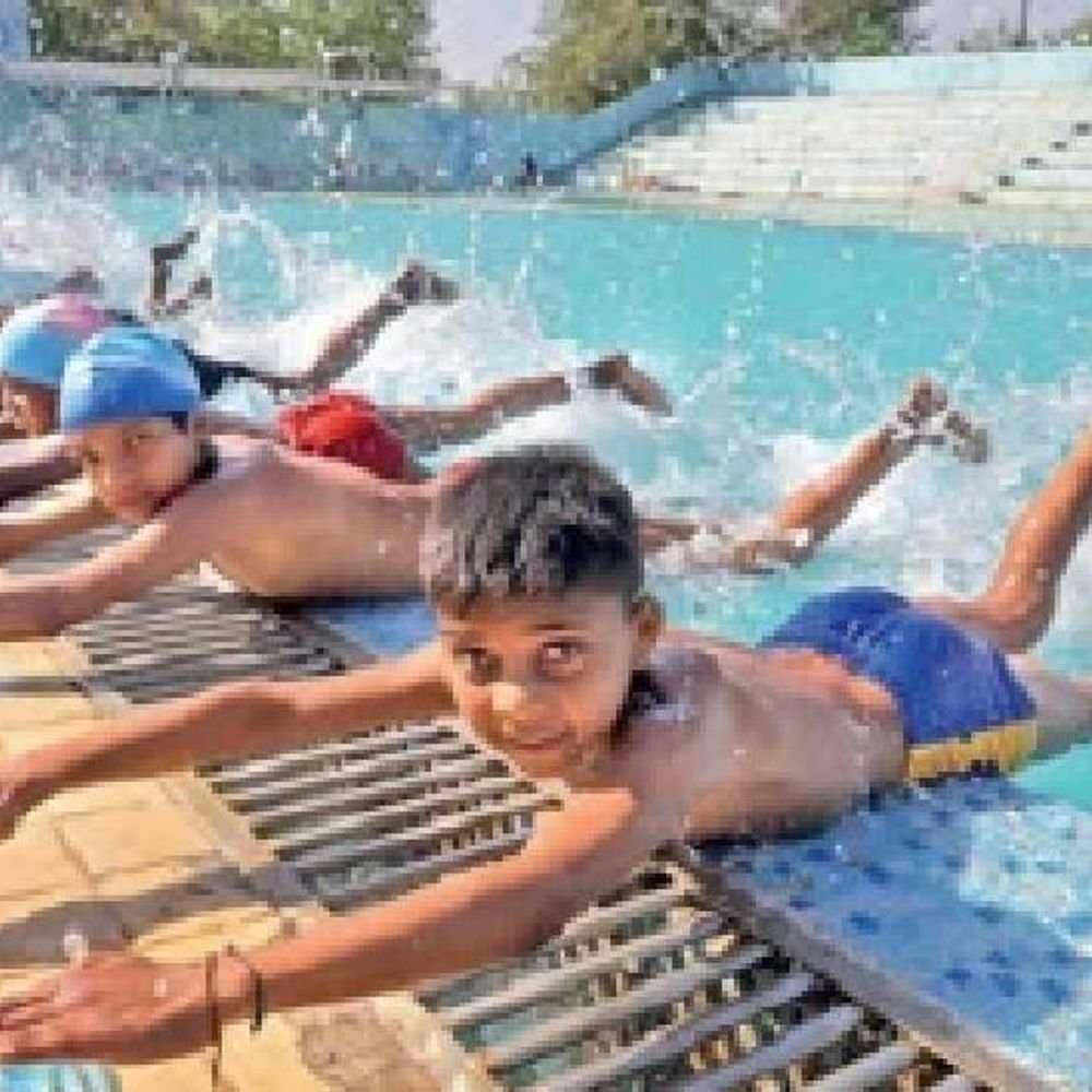 एक जिल्हा-एक खेळ; उदयपूरला प्रशिक्षण:तलावामध्ये पोहणारी 150 मुले बनणार राष्ट्रीय खेळाडू