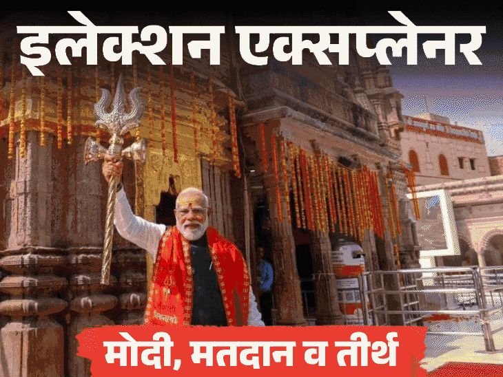 14 वेळा मतदानाच्या दिवशी तीर्थस्थळावर गेले मोदी:80% वेळा भाजपची सत्ता आली; आज बंगालमध्ये मतदान, मोदी काशीमध्ये