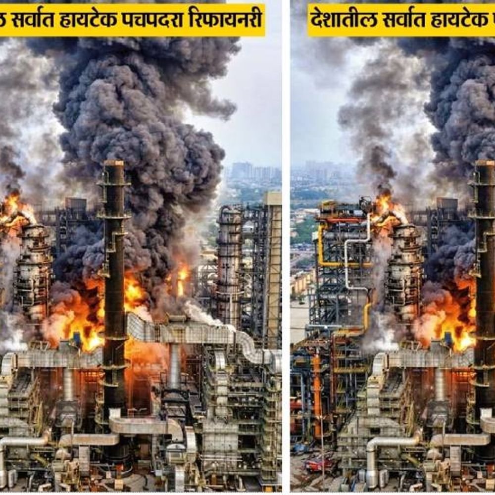 माेदींचा दौरा टळला:पंतप्रधान आज जिथून रिफायनरीचे उद्घाटन करणार होते तिथेच आग, 3 हजार कोटींच्या युनिटचा मोठा भाग भस्मसात