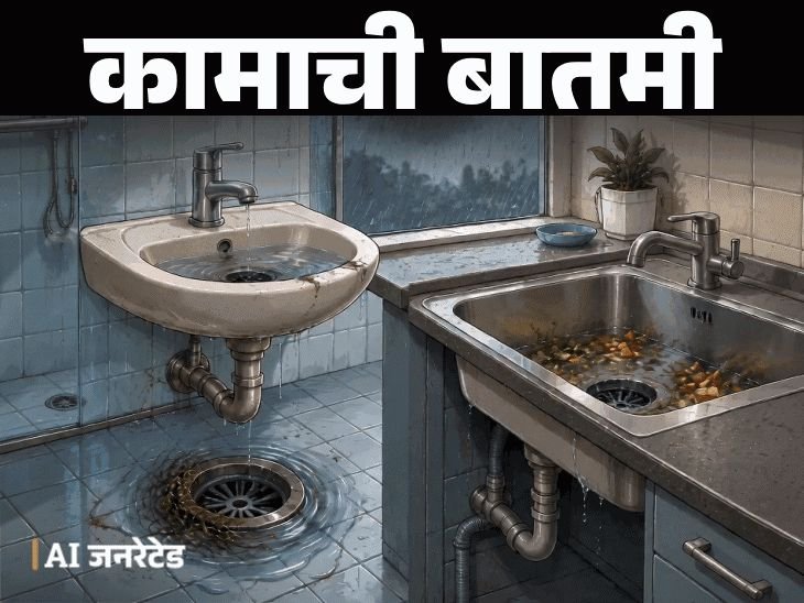 पावसात वाढते ड्रेनेज समस्या:या 6 चुकांमुळे पाईप तुंबतात, तज्ञांकडून जाणून घ्या ड्रेनेज स्वच्छ ठेवण्यासाठी 10 टिप्स