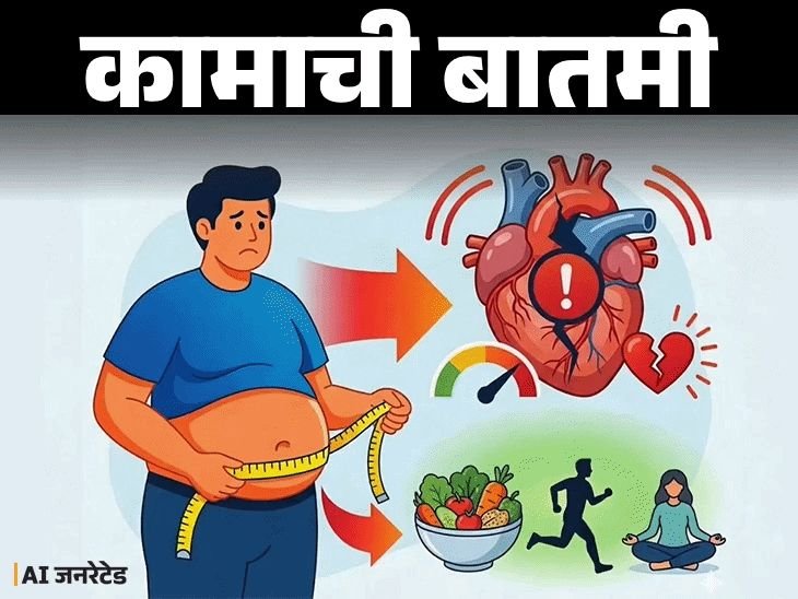 तुमच्या कमरेची साईज काय आहे:पोट कमी असल्यास हृदयविकाराच्या झटक्याचा धोका कमी होतो, पोटाची चरबी घटवण्याचे 6 मूलभूत नियम