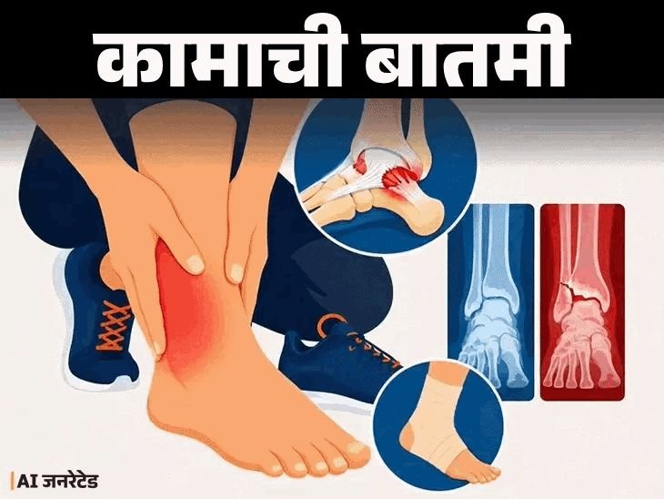 पाय मुरगळल्यास काय करावे?:RICE थेरपी फॉलो करा, हे 7 संकेत दिसल्यास डॉक्टरांकडे जा, या 5 चुका करू नका