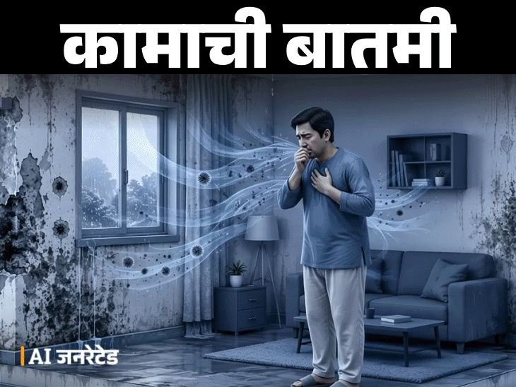 कामाची बातमी- पावसात वाढते ओलसरपणा-बुरशीची समस्या:हे 10 आरोग्य धोके होऊ शकतात, घराला ओलसरपणापासून वाचवण्यासाठी तज्ञांच्या 11 टिप्स