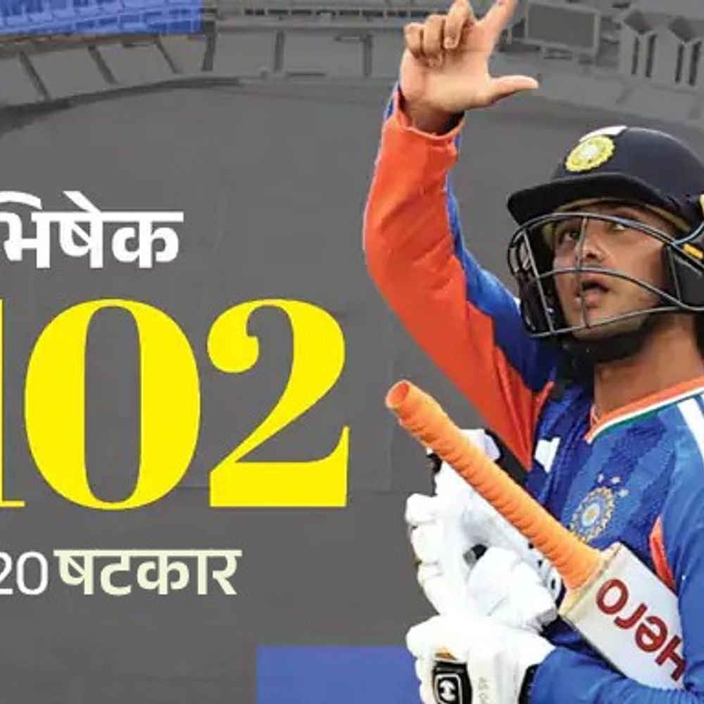 अभिषेक सर्वात जलद 100 टी-20 षटकार मारणारा फलंदाज:श्रेयस इंग्लंडमध्ये अर्धशतक झळकावणारा पहिला भारतीय कर्णधार; पावसामुळे सामना होऊ शकला नाही