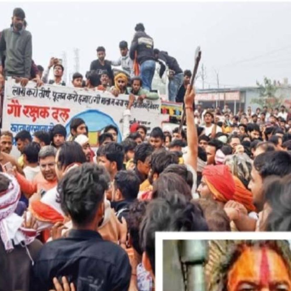 मथुरेत बाबाच्या मृत्यूवरून गोंधळ; पोलिस वाहन फोडले:गाेतस्करांनी ट्रकखाली चिरडले, महामार्गावर अनेक किमी वाहनांच्या रांगा लागल्या