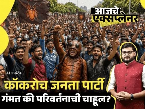 आजचे एक्सप्लेनर:कॉकरोच जनता पार्टीने 5 दिवसांत भाजप-काँग्रेसला मागे टाकले, इन्स्टावर दीड कोटी फॉलोअर्स; ही फक्त गंमत की परिवर्तनाची चाहूल?