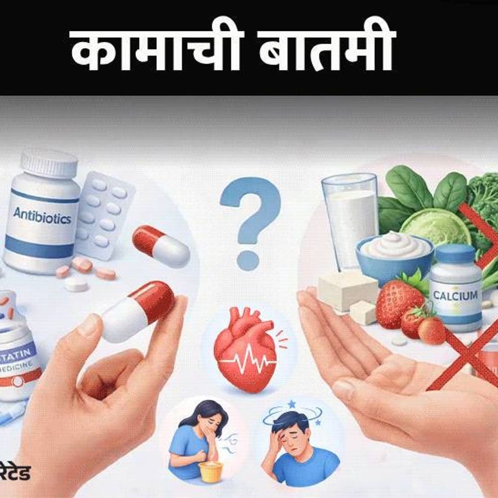 कोणत्या औषधासोबत काय खाऊ नये?:चुकीच्या अन्न-औषध कॉम्बिनेशनचे आरोग्यासाठी धोके, औषध घेण्यापूर्वी डॉक्टरांना विचारा, लेबल वाचा