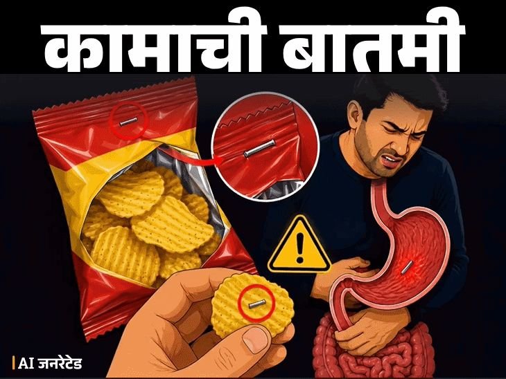 फूड पॅकेजिंगमध्ये स्टेपल पिन लागणार नाही:FSSAI ने बंदी घातली, अन्न खरेदी करा किंवा ऑनलाइन मागवा, या 6 गोष्टी लगेच तपासा