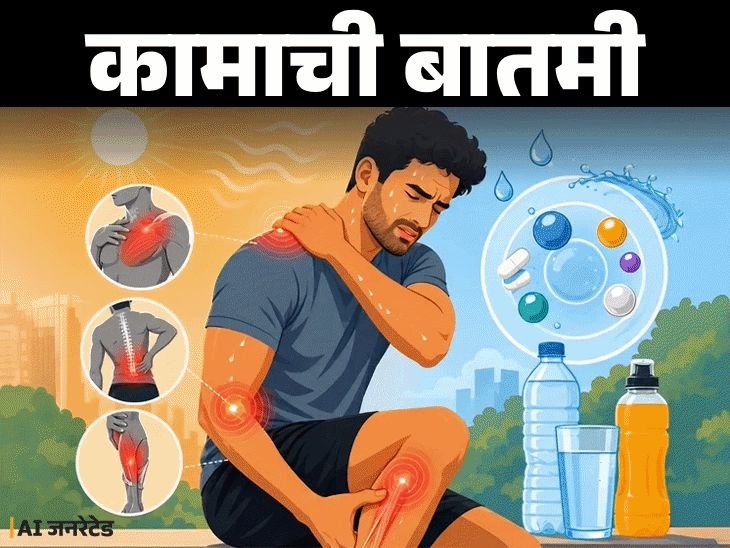 उन्हाळ्यात डिहायड्रेशनमुळे वाढते स्नायूंचे दुखणे:या 10 लक्षणांकडे दुर्लक्ष करू नका, जीवनशैलीत हे 9 आवश्यक बदल करा